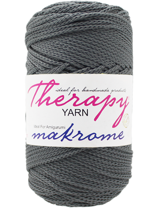 Koyu Gri-Polyester Makrome 2mm 200g